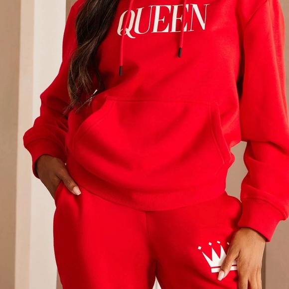 A Red Queen Oversized Sweatpants Jogger Custom Made by Passion of Essence - Picture 2 of 3